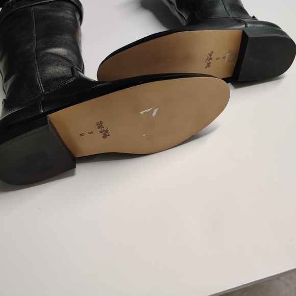 Coach Linette Calf Leather Boots |  Riding Boots | Black | Size 5M | Style Q7180 - Picture 7 of 8